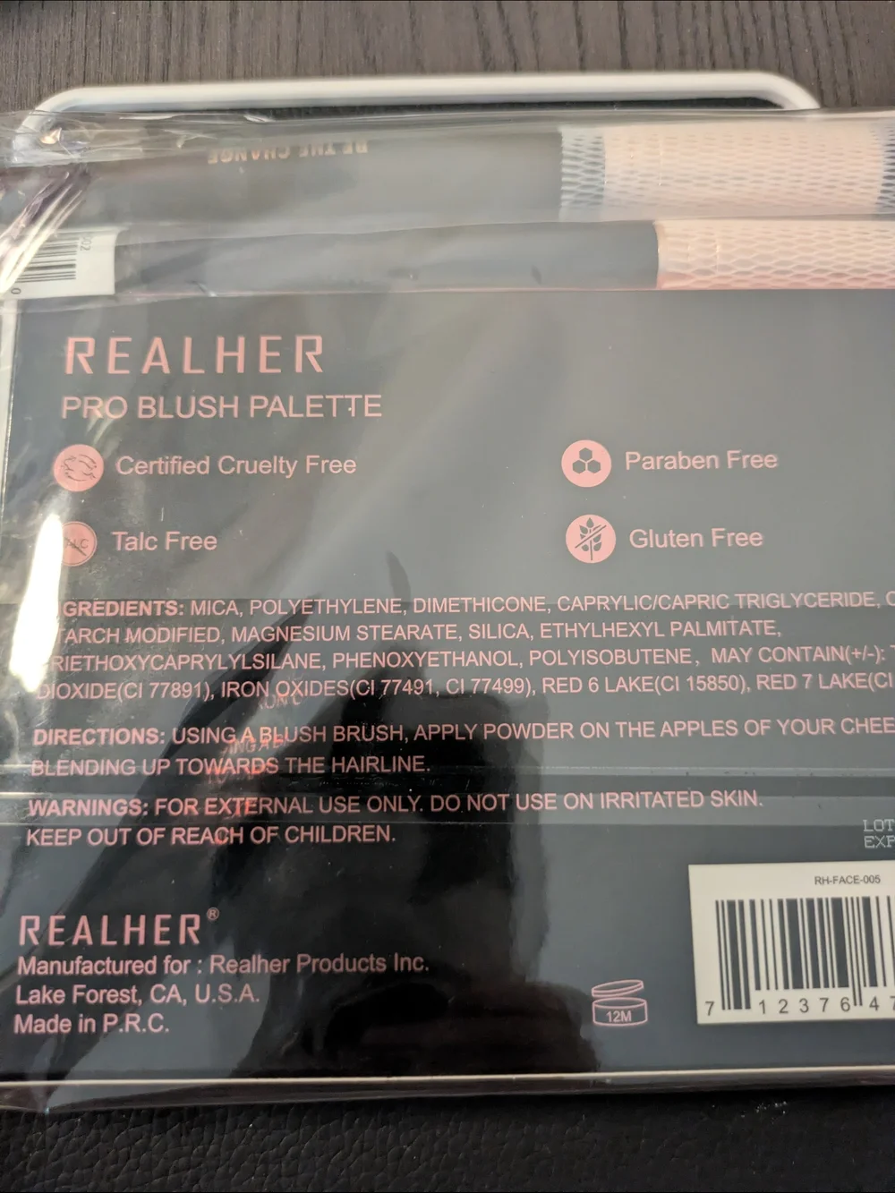 Realher You Are Brilliant Pro Blush Palette With 2 Brushes